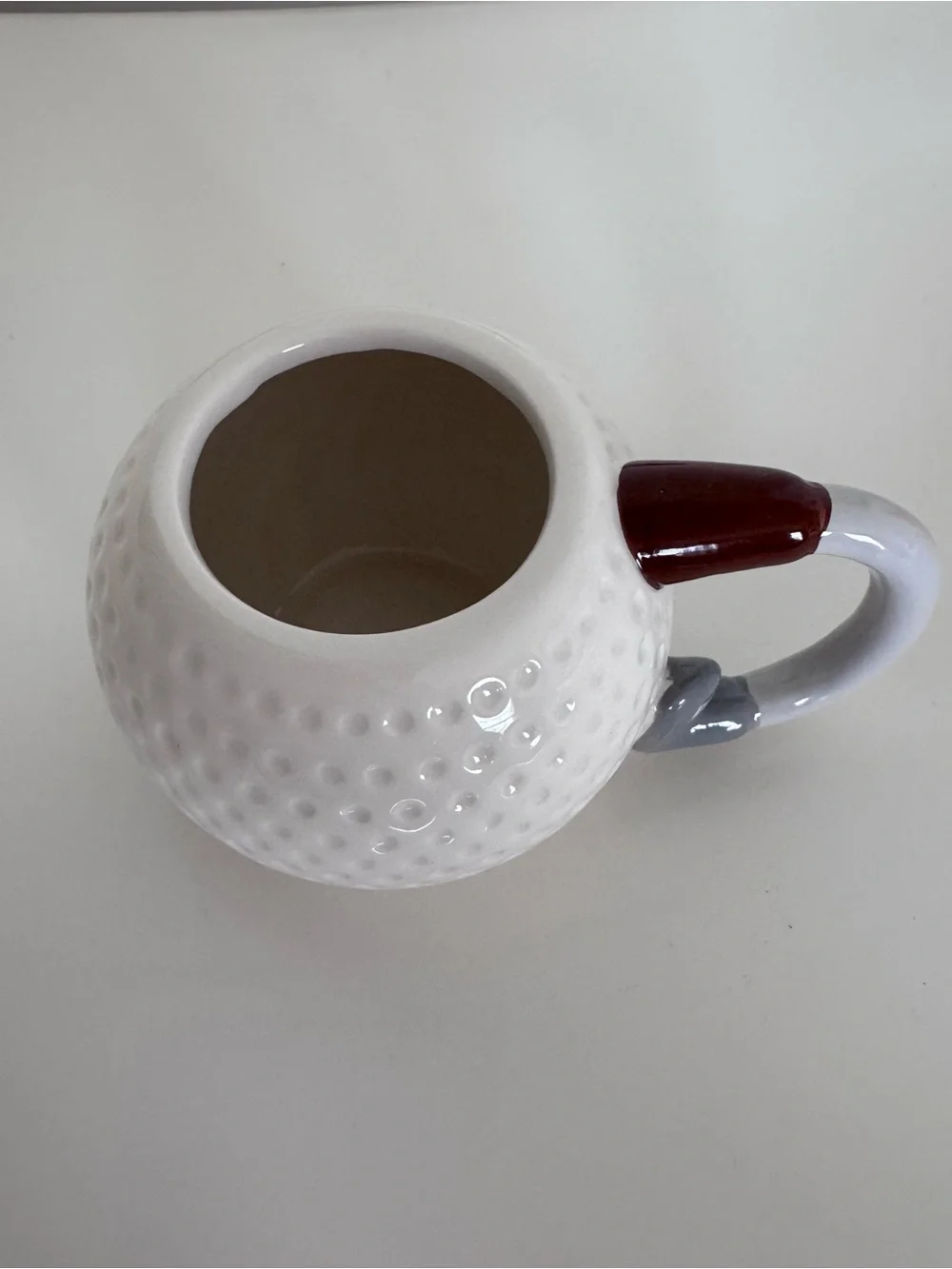 Golf Ball Coffee Mug Golfer Ceramic Novelty Cup Golf Lover Gift Office Dad White